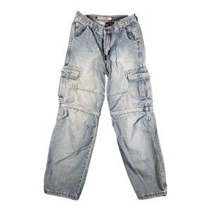 PLUGG Vintage 90s Y2K Men’s Convertible Cargo Jeans Size 20 Relaxed Straight